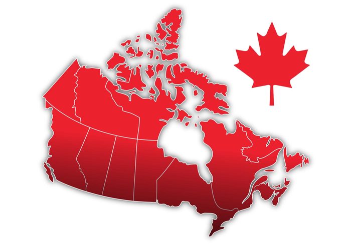 canada day vector map